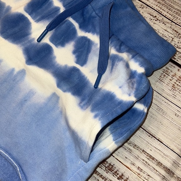 Aqua Tie Dye Cotton Shorts Blue Ombré - Picture 2 of 4